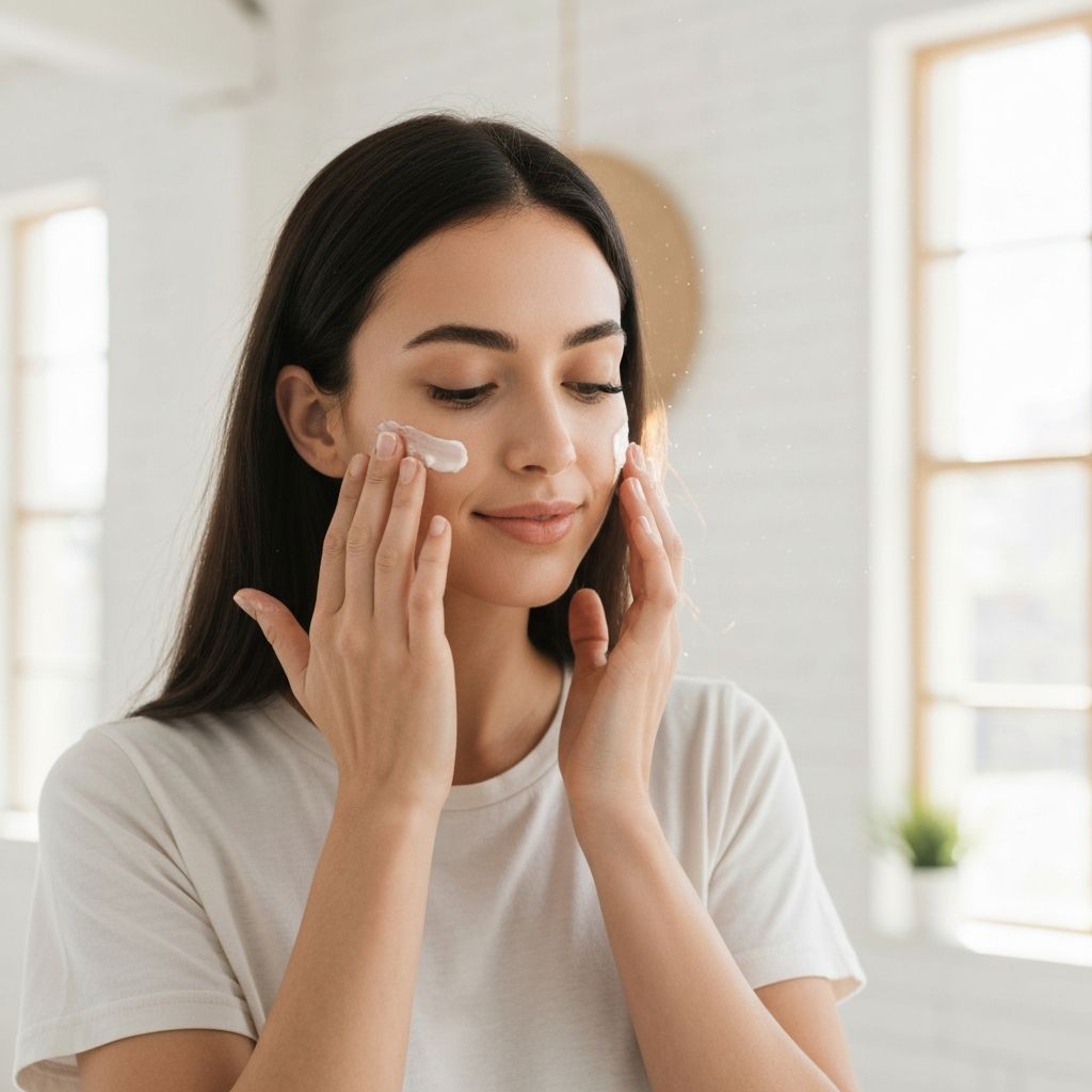 Women's face cream consultation